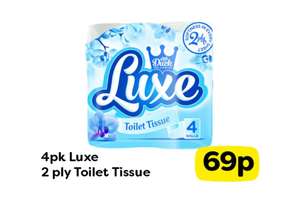 Luxe 2 ply Toilet Tissue 4pk