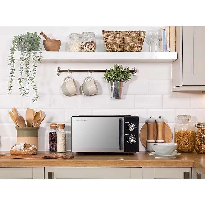 Russell Hobbs RHMM719B Compact, Manual Microwave 17L, Black - £50 Free Click & Collect @ George