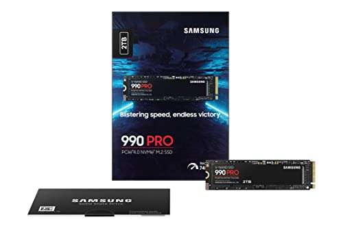 Samsung 990 PRO 2TB PCIe 4.0 (up to 7450 MB/s) NVMe M.2 (2280) Internal SSD - £169.98 (£119.98 after cashback) @ Amazon