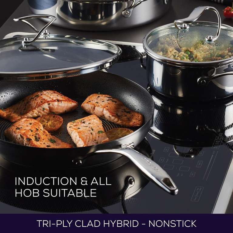 Circulon C-Series Tri-Ply induction Hob Pan Set Cookware Set, 4 Piece