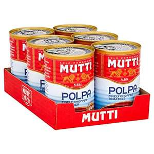 Mutti Finely Chopped Tomatoes 400g (Pack of 6) £5.10 With Voucher on 1st S&S