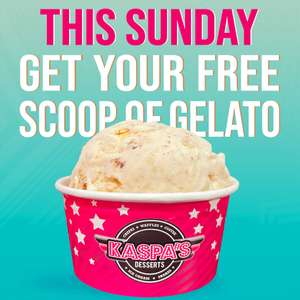 Free Scoop of Gelato (Hershey’s/Reese’s/Speculoos) to first 100 customers at each branch on Sunday 17th July until 4pm @ Kaspa’s Desserts