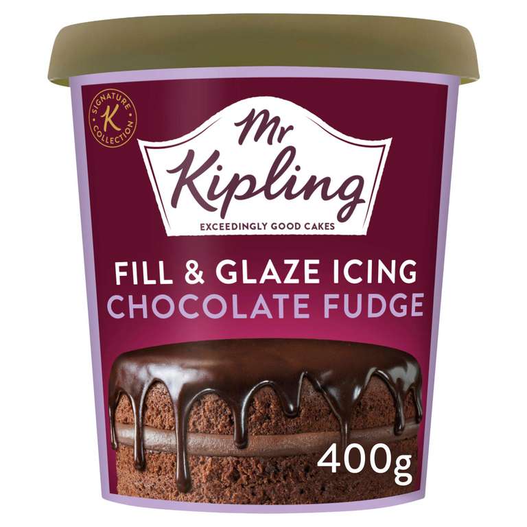 Mr Kipling Chocolate Fudge Icing 400g £2.25 (100% Cashback via Checkoutsmart) at Sainsbury’s