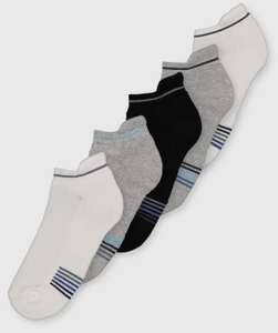 5 Pack - Active Trainer Socks (Size 9-12) - £2.40 + Free Click & Collect @ Sainsbury's Tu Clothing