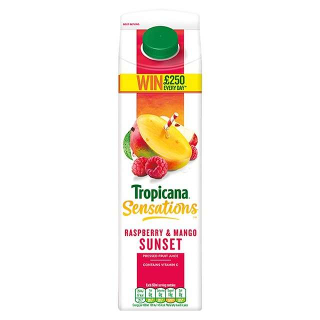 Tropicana Strawberry & Banana or Raspberry & Mango sunset 850ml