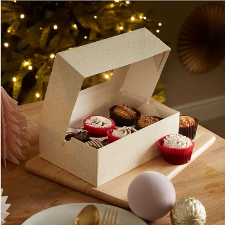 Pack of 2 Boho Snow Cupcake Box - 62p + Free Collection @ Dunelm