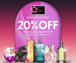 20% off Perfume when you spend £60 @ Superdrug
