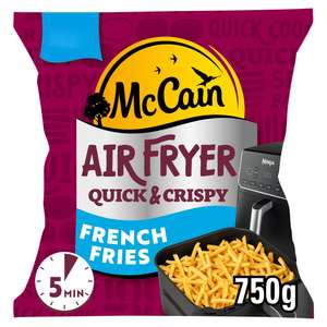 McCain Air Fryer Quick & Crispy French Fries/Deep Ridge Crinkles Fries 750g