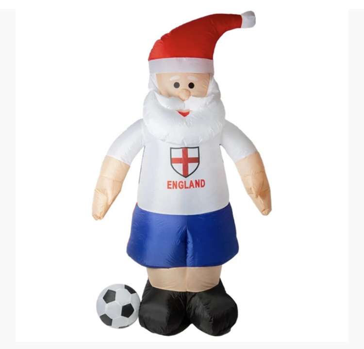 Inflatable 180cm Light Up England Santa - £5 - Tesco Wigan