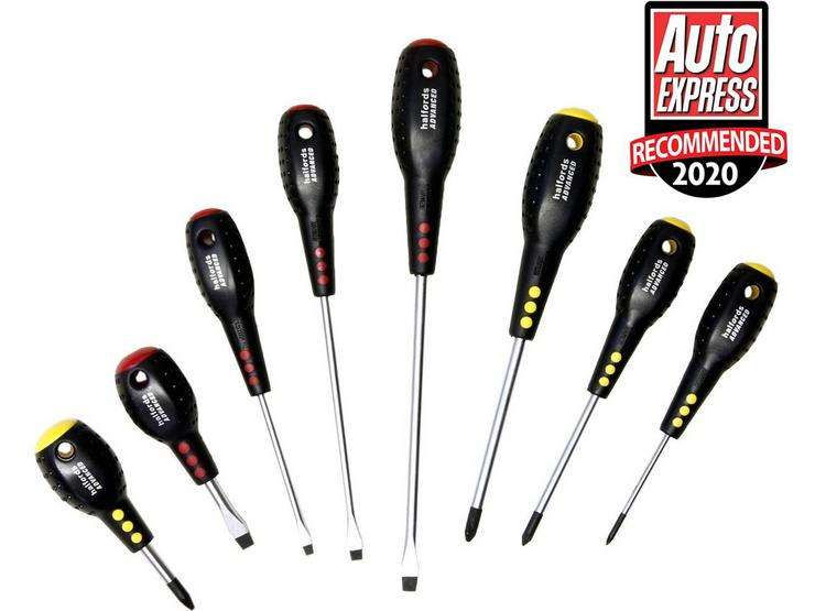Halfords Advanced 8 piece Screwdriver Set with lifetime Guarantee - £9 with voucher code (Free Click & Collect) @ Halfords