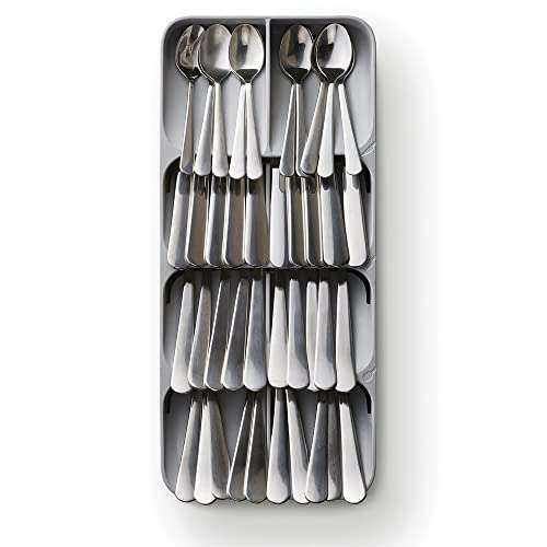 Joseph Joseph 85188 Dream Drawers Drawerstore Compact Cutlery & Knife Organiser Set of 2, Grey, Large - £12 @ Amazon