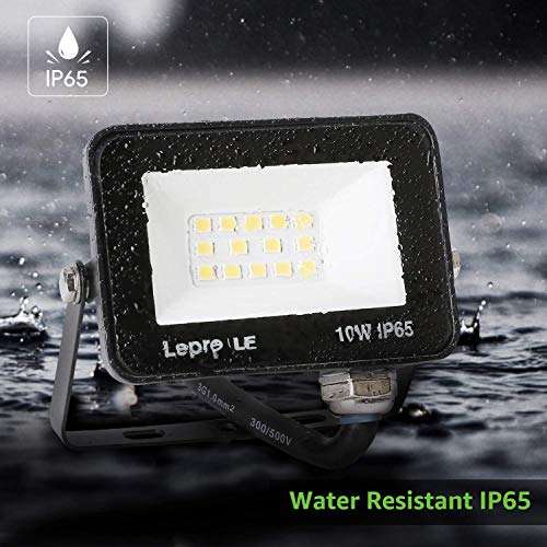 2X Lepro 10W LED Floodlight, 850LM, 70W Incandescent Lamp Equivalent, IP65 [Without Sensor]/ 20W £13.88/50W £25.48 - Sold By Lepro UK FBA