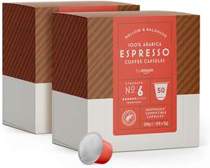 by Amazon 2 x 50x5g Espresso capsules for Nespresso machines £7.13 Amazon