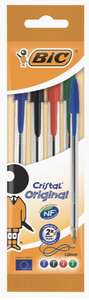 Bic Cristal Original Ballpoint Pens - 4 pack Multi (Blue/Black/Green/Red) - 25p In stores @ Wilko (Hamilton)