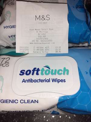 Marks and spencers anti bac wipes 38p instore @ Marks & Spencer Avonmeads Bristol