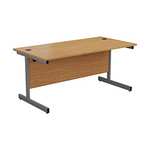 Office Hippo Heavy Duty Rectangular Cantilever Office Desk Silver Frame/Oak Top, 160cm x 80cm £111.51 +FREE P&P at Amazon