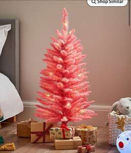 3ft Pink Pre-Lit Christmas Tree - Free C&C