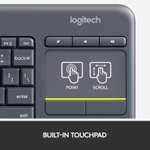Logitech K400 Plus Wireless Touch TV Keyboard With Easy Media Control and Built-in Touchpad