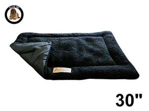 Ellie-Bo Sherpa Fleece Mat Pet Bed in Black - Fits 30" Cages and Crates £13.46 @ Amazon