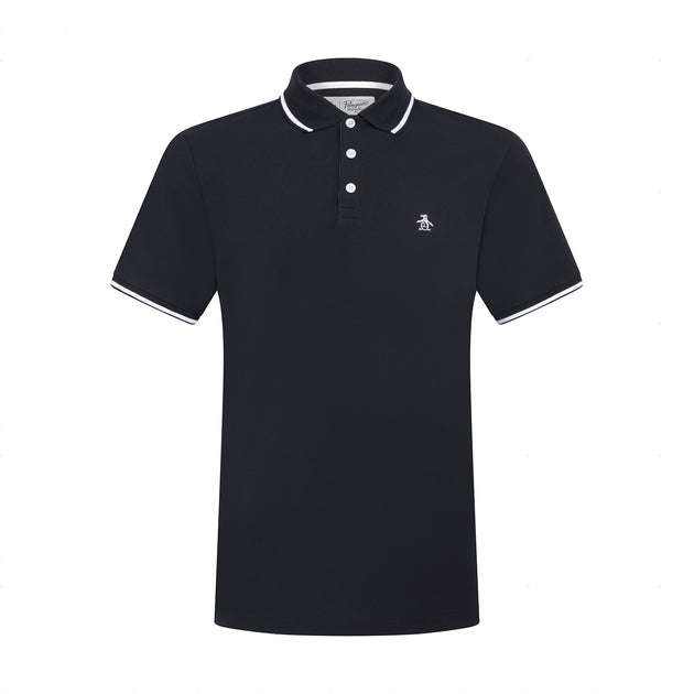 Organic Pique penguin polo shirt black only £22.00 +delivery 24 hrs flash sale 60% off.