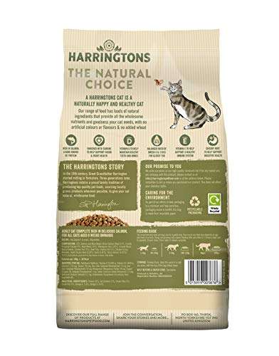 Harringtons Dry Cat Food 4 x 2kg bags (Adult Chicken, Adult Salmon or Senior Chicken) for £16 (or £15.20 S&S) @ Amazon