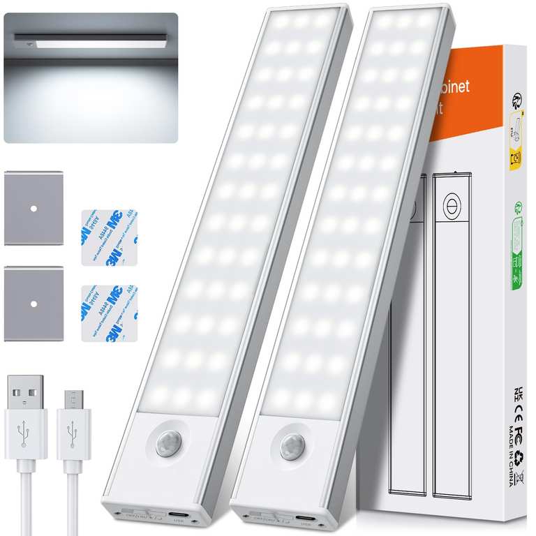 Under Cabinet Kitchen Lights, 2PCs 78 LED Cupboard Light 6500K - Sold by FHY20 / FBA