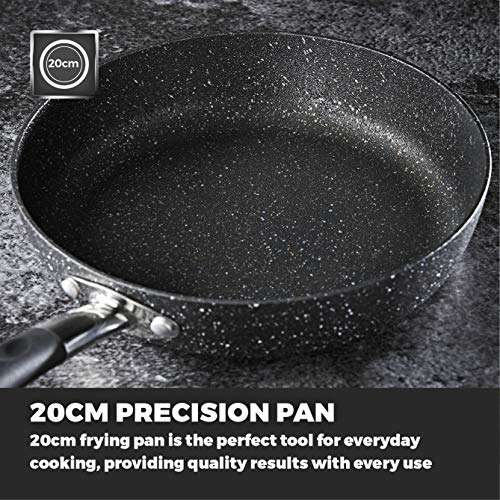 Tower T900112 Precision 20cm Non-Stick Forged Aluminium Frying Pan Diamond Coating - Sold and Dispatched by Electrical Emporium
