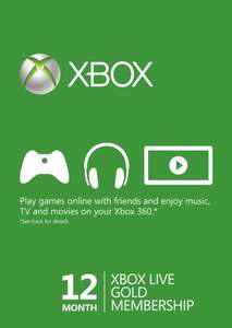 12 Month Xbox Live Gold Membership Brazil £24.99 At CD Keys