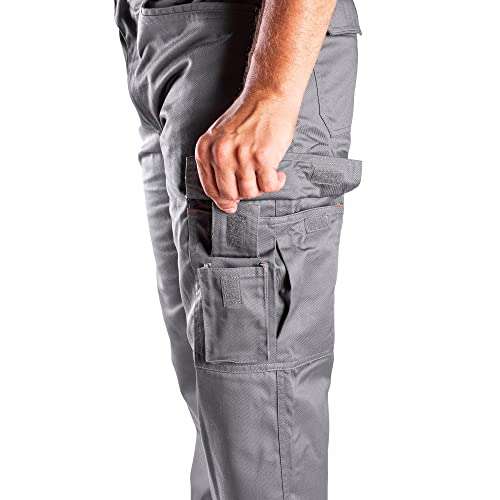 Black Hammer Mens Combat Work Trousers Cargo Pants Multi Pockets Joggers Reinforced Seams Tradesman 36W 29L