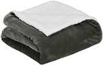 Amazon Basics Micromink Sherpa Blanket- Large 220 x 240 cm, Charcoal £19.79 @ Amazon