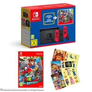 Nintendo Switch (Red) + Super Mario Odyssey Download Code + The Super Mario Bros. Movie Stickers £259.95 @ Amazon