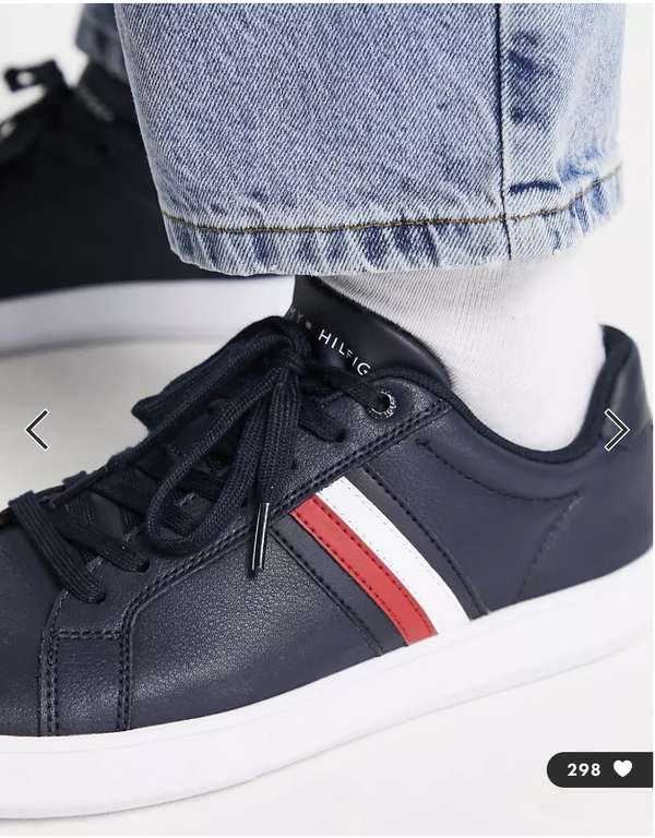 Tommy Hilfiger Leather Trainer In Navy £44.00 With Code @ ASOS