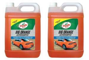 Turtle Wax Big Orange Car Shampoo Cleans with Streak Free Finish 2 x 5 Litre - Sold by turtlewaxeurope