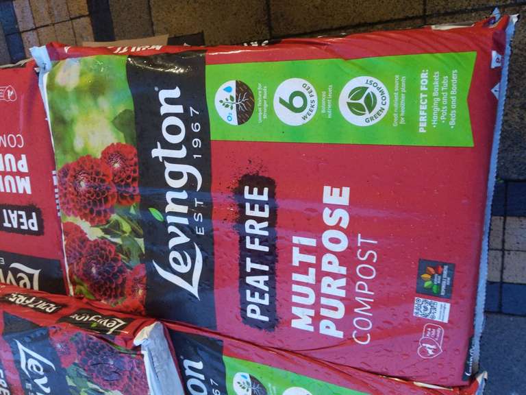 Levington peat free compost 40l £2.50 in store (Plymouth Peverell)