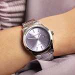 Sekonda Taylor Ladies Watch With Stainless Steel Bracelet & Pale Purple Dial W/Code