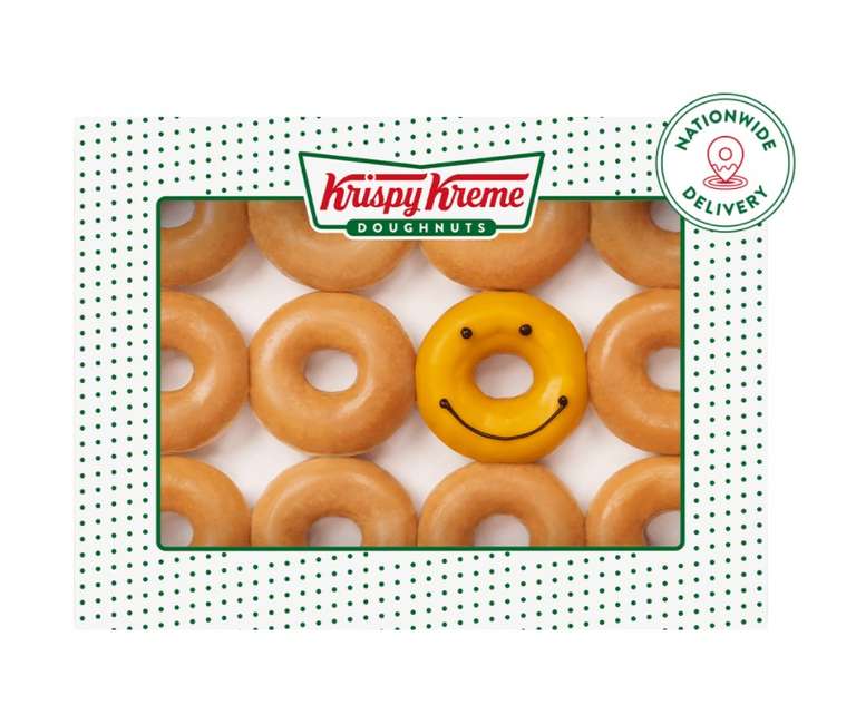 Buy any dozen doughnuts get a dozen smiley doughnuts for £1 @ Krispy Kreme Shop