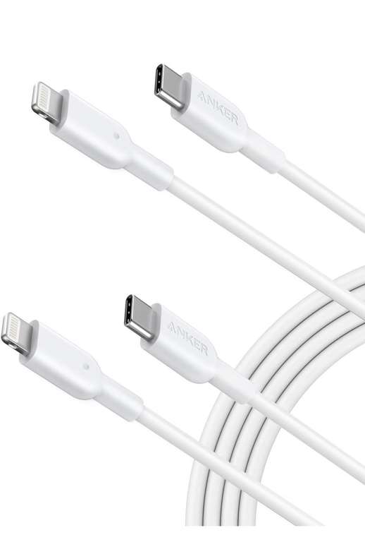 Anker 6ft, 2-Pack iphone Charger Cable, USB C to Lightning Cable PowerLine II Sold by AnkerDirect UK FBA