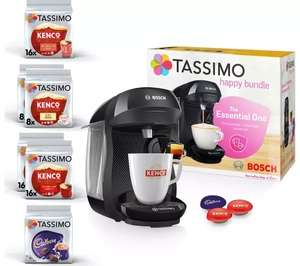 TASSIMO Bosch Happy Coffee Machine + Kenco & Cadbury drink starter bundle (72 Pods Included) - W/Code - (Free - C&C Only) (£29.99 @ Unidays)