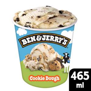 Ben & Jerry's Ice Cream Tub Cookie Dough / Chocolate Fudge Brownie / Phish Food 465ml