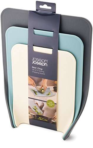  Joseph Joseph Nest 3 Piece Color Coded Cutting Board Set With  Storage Stand, Regular - Grey/Blue: Home & Kitchen