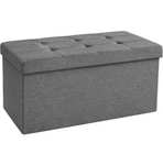 SONGMICS Storage Ottoman, Padded Foldable Bench, Chest with Lid, 80L Capacity Dispatches and Sold by Songmics