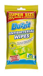Duzzit Antibacterial Wipes, Pack Of 50 - (Subscribe & Save 90p)