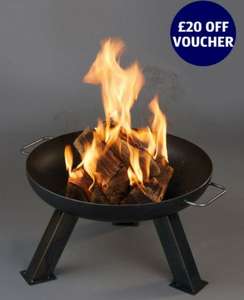 Gardenline Steel Fire Pit 60cm - £24.99 + £2.95 P&P (With Discount Code) @ Aldi - Pre Order - Dispatches 5/2/23