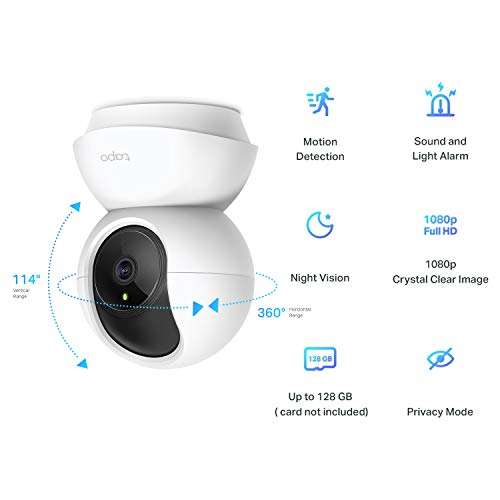 Tp-Link 360° Indoor CCTV Camera 1080p Works with Alexa and Google Home - £23.09 (With Applicable Voucher) @ Amazon