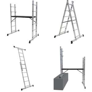 Rhino 5 in 1 Aluminium Combination Ladder with Platform £95 Using Click & Collect / £101 Delivered @ Homebase