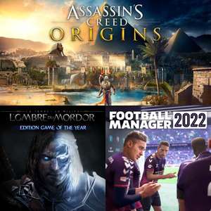[PC] Assassin's Creed Origins, Football Manager 2022, Shadow of Mordor GOTY & more - Free @ Amazon Prime Gaming
