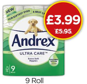 Andrex Ultra Care Toilet Rolls - rolls £3.99 at budgens instore