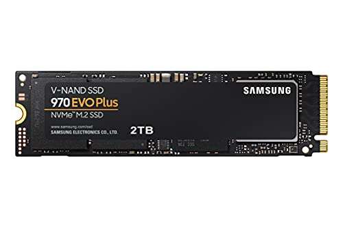 Samsung 970 EVO Plus 2TB PCIe NVMe M.2 (2280) Internal Solid State Drive SSD MZ-V7S2T0 Black