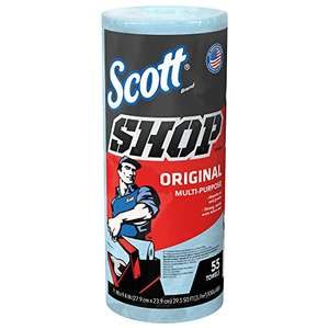 Scott Shop Towels Original 75130 - Heavy Duty Blue Towels - 1 Pack of 1 Blue Roll x 55 Disposable Towels £2.54 @ Amazon