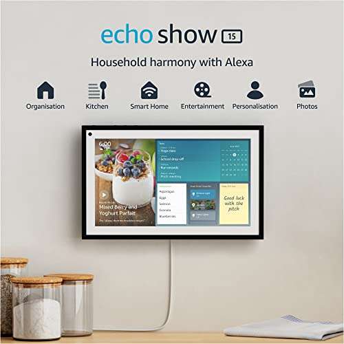 Amazon Echo Show 15 Smart Display 15.6 Inch With Alexa White £189.99 + possible 25% trade in @ Amazon